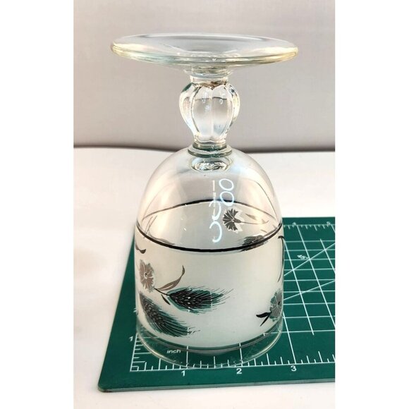 Libbey Silver Wheat Foliage Water Goblet Glass 10 Oz Vintage Elegant Design - Picture 5 of 7